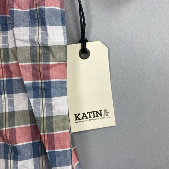 Katin Short Sleeve Plaid Button Down Shirt Size Small - Picture 6 of 7